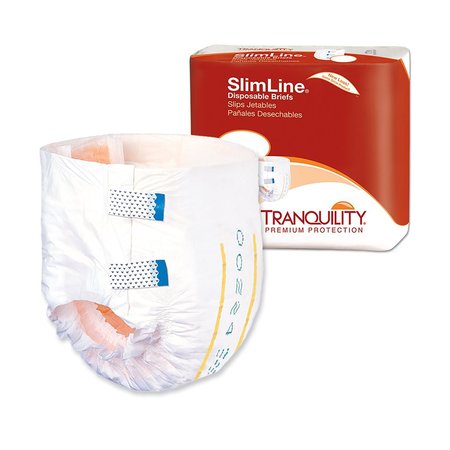 TRANQUILITY Slimline Incontinence Brief L Full Fit, Heavy, PK 12 2132